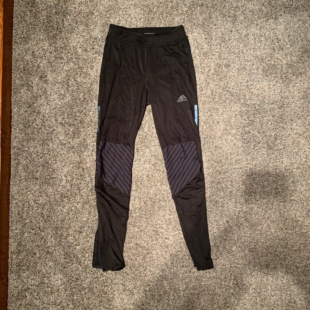 adidas supernova men’s running tights, size medium, zip cuffs. ACTUAL TIGHTS.